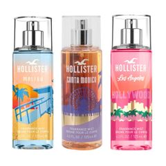 Nước Hoa Xịt Thơm Toàn Thân Hollister 125ml - Santa Monica, Malibu, San Francisco, Los Angeles, Palm Springs - Hương Hoa Cỏ Trái Cây Tươi Mát