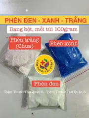 Phèn Chua, Phèn Đen, Phèn Xanh 100gram - Sản phẩm hóa chất tự nhiên cho chăm sóc nhà cửa hiệu quả