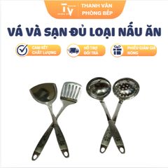 Vá và Sạn Nấu Ăn Inox Cao Cấp TVKITCHEN - Dụng Cụ Bếp Thông Minh, Tiện Dụng, Chất Lượng Chính Hãng (TV1462)