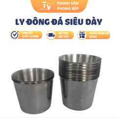Ly làm đá inox, Ly đông đá inox 304 cao cấp siêu dày, ly làm bánh flan nhiều kích thước (TV454)