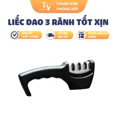 Liếc Dao 3 Rãnh Tốt Xịn - Dụng Cụ Bếp Chất Lượng, Chất Liệu Thép và Nhựa Bền Bỉ, Mua Ngay Tại TVKITCHEN (TV1465)