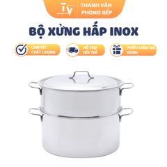 Bộ Xửng Hấp Inox 32cm - Dụng Cụ Nhà Bếp Bằng Inox 430 Chất Lượng Cao - TVKITCHEN (TV1452)