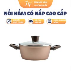 Nồi Hầm Chống Dính Cao Cấp - Dụng Cụ Nhà Bếp Chất Lượng, Kích Thước 20cm, Hợp Kim Nhôm Bền Bỉ (TV1472)