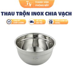 Thau Trộn Inox Chia Vạch 25cm - Dụng Cụ Nhà Bếp Cao Cấp TVKITCHEN - Đa Dạng Kích Thước, Chất Liệu Bền Bỉ (TV1477)