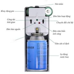 Máy Xịt Thơm Tự Động - Thiết Bị Phun Xịt Nước Hoa Dùng Trong Nhà Bếp, Chất Liệu Nhựa ABS, Màu Trắng, Hàng Chính Hãng HTX (TV1376)