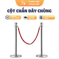 Cột Gác Cổng Inox Rào Chắn Chào Mừng Đa Dạng - Bảo Vệ Sảnh Khách Sạn, 95cm (Không Bao Gồm Dây) (TV1354)