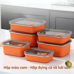 Hộp Inox Nắp Nhựa Dẻo Nhiều Màu Chọn Lựa - Tổ Chức Đồ Gia Dụng Nhà Bếp, Chất Lượng Cao (TV1308)
