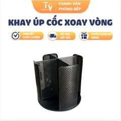 Khay Úp Cốc Xoay Vòng - Đồ Gia Dụng Nhà Bếp Chất Liệu Nhựa ABS, 4 Ngăn Tiện Lợi, Thiết Kế Hiện Đại (TV1409)