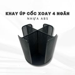 Khay Úp Cốc Xoay Vòng - Đồ Gia Dụng Nhà Bếp Chất Liệu Nhựa ABS, 4 Ngăn Tiện Lợi, Thiết Kế Hiện Đại (TV1409)