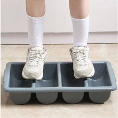 Khay Rack Đựng Dao Kéo 4 và 8 Ngăn - Giải Pháp Tổ Chức Tiện Lợi Cho Nhà Bếp - Chất Liệu Nhựa PP, Màu Ghi
