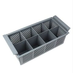 Khay Rack Đựng Dao Kéo 4 và 8 Ngăn - Giải Pháp Tổ Chức Tiện Lợi Cho Nhà Bếp - Chất Liệu Nhựa PP, Màu Ghi