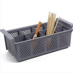 Khay Rack Đựng Dao Kéo 4 và 8 Ngăn - Giải Pháp Tổ Chức Tiện Lợi Cho Nhà Bếp - Chất Liệu Nhựa PP, Màu Ghi