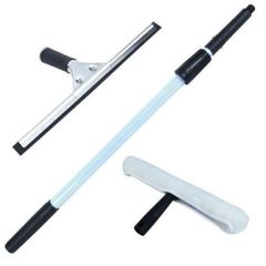 Bộ dụng cụ lau kính đa năng TVKITCHEN - Gồm tay gạt, lưỡi gạt inox và phụ kiện chà kính, tiện lợi cho mỗi gia đình (TV1369)