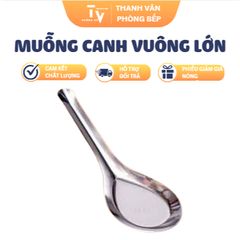 Muỗng Canh Vuông Lớn Cao Cấp Inox 430 - Bộ 10 Cái TVKITCHEN Dụng Cụ Nhà Bếp Chất Lượng Cao (TV1448)