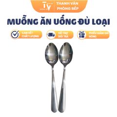 Muỗng inox cao cấp 1 lốc 10 cái - Dụng cụ nhà bếp đa dạng kiểu dáng, chất lượng đảm bảo từ TVKITCHEN (TV1445)
