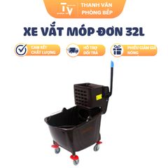 Xe vắt móp đơn 32L - Dụng cụ vệ sinh nhà bếp tiện ích - Chất liệu nhựa PP bền bỉ, màu sắc phong phú, dễ di chuyển (TV1374)