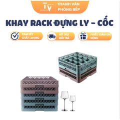 Khay Rack đựng ly, cốc nhiều ngăn chất liệu nhựa PP (TV1385)