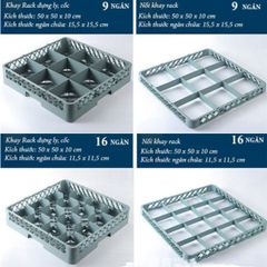 Khay Rack đựng ly, cốc nhiều ngăn chất liệu nhựa PP (TV1385)