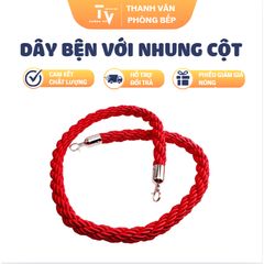 Dây bện với nhung cột chắn inox thay thế 1.5m và đủ màu (TV1363)
