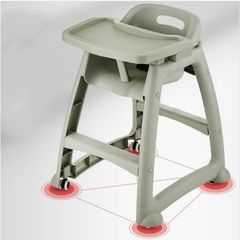 Ghế Ngồi Ăn Trẻ Em Kiểu Nhà Hàng - Ghế Nhựa PP Đa Năng Màu Ghi, Thích Hợp Cho Bé, Dụng Cụ Bếp Chất Lượng (TV1388)