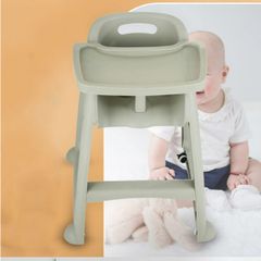 Ghế Ngồi Ăn Trẻ Em Kiểu Nhà Hàng - Ghế Nhựa PP Đa Năng Màu Ghi, Thích Hợp Cho Bé, Dụng Cụ Bếp Chất Lượng (TV1388)