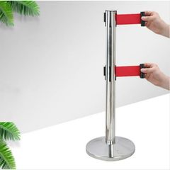 Cột chắn inox 2 dây kéo căng 2m - 5m (sẵn 2 dây kéo) (TV1356)