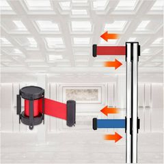 Cột chắn inox 2 dây kéo căng 2m - 5m (sẵn 2 dây kéo) (TV1356)