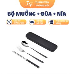 Bộ muỗng + đũa + nĩa nhiều màu sắc (TV1321)