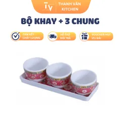 Bộ Khay + 3 Chung Trà tiện lợi (TV727)