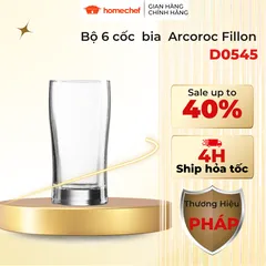 Bộ 6 Cốc Bia Luminarc Arcoroc Fillon 24cl - Thủy Tinh Cao Cấp Sang Trọng, An Toàn Cho Sức Khỏe