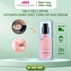 Tinh Chất Chống Nắng Vely Vely Vitamin Dark Spot Tone Up - Serum Nâng Tone Da SPF50+ PA++++ 30ML Hàn Quốc