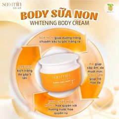 Kem Body Trắng Da Cấp Tốc SOO MIN 250gr - Chống Nắng, Phục Hồi Da Mỏng Yếu, Dưỡng Trắng Mịn màng Ngày và Đêm Hàn Quốc