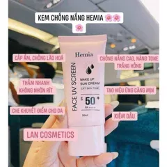 Kem Chống Nắng Nâng Tone Trắng Da Hemia SPF 50+ Hàn Quốc 50ml