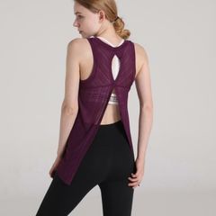 Áo tank top lưới nữ buộc dây phía sau - Phong cách thể thao thời trang, mặc 2 kiểu, mềm mịn, dễ phối các set đồ mùa hè