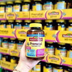 Viên uống bổ bầu Prenatal Nature Made 150 viên - Vitamin và khoáng chất cho mẹ và bé, Hỗ trợ phát triển não bộ và sức khỏe thai kỳ
