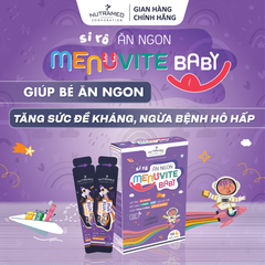 Siro Ăn Ngon Menuvite Baby - Bổ Sung Lysine, Kẽm Hỗ Trợ Tăng Cường Đề Kháng Cho Trẻ Em, 10 Gói X 10ml