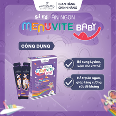 Siro Ăn Ngon Menuvite Baby - Bổ Sung Lysine, Kẽm Hỗ Trợ Tăng Cường Đề Kháng Cho Trẻ Em, 10 Gói X 10ml
