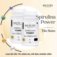 Bột Tảo Spirulina Power KB Pure - Kháng Viêm, Làm Sáng Da, Mờ Sẹo Chuyên Nghiệp, Chăm Sóc Da Hiệu Quả, Dược Mỹ Phẩm Israel