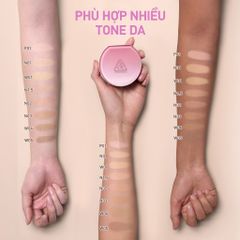 Phấn Nước Cushion 3CE Fitting Mesh Cover Kèm Refill 15g - Lớp Nền Mỏng Mịn, Tự Nhiên, Chống Nắng SPF 40 PA+++
