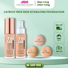 Kem Nền Che Khuyết Điểm Catrice True Skin 30ml - Hydrating Foundation Tự Nhiên, Bền Lâu, Phù Hợp Mọi Loại Da