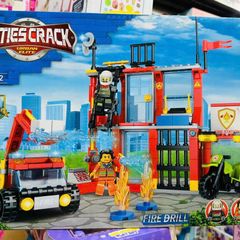 Bộ đồ chơi xây dựng lắp ghép cứu hỏa Cities Crack 98422 cho trẻ em từ 6 tuổi - Tăng cường sáng tạo và kỹ năng sống