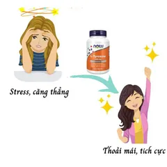 Viên uống L-Tyrosine Now 500mg - Hỗ trợ giảm căng thẳng, cải thiện trầm cảm, tăng cường trí nhớ - 120 viên từ Mỹ