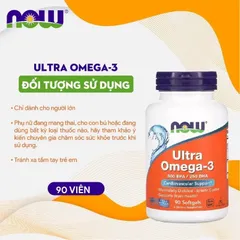 [ Date 9/27] Viên bổ sung Omega-3 Now Ultra Omega-3 fish oil