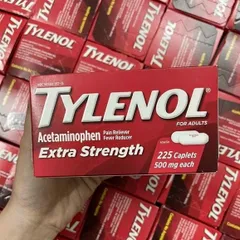 Viên uống giảm đau Tylenol Extra Strength 500mg - Giảm đau nhanh, hạ sốt hiệu quả từ Mỹ - Thực phẩm chức năng uy tín