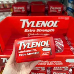 Viên uống giảm đau Tylenol Extra Strength 500mg - Giảm đau nhanh, hạ sốt hiệu quả từ Mỹ - Thực phẩm chức năng uy tín