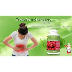 [Date 2026] Viên uống hỗ trợ đường tiết niệu, tiêu hoá Trunature Cranberry 650mg 140 viên