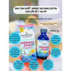 Viên bổ sung DHA Nordic Naturals Xtra 880mg cho bé 1-6 tuổi - Omega-3 tự nhiên, hỗ trợ trí tuệ và sức khỏe trẻ nhỏ 60ml