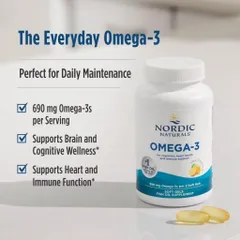 Viên uống bổ sung Omega 3 Nordic Naturals Lemon Flavor 690mg hương chanh