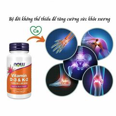 Vitamin D3 K2 Bronson 120 Viên - Tăng Cường Đề Kháng, Chắc Khỏe Xương Thoải Mái, Hỗ Trợ Cải Thiện Sức Khỏe Tổng Thể
