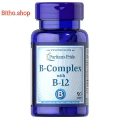Viên Vitamin B - Complex Puritan's Pride B12 hỗ trợ tim mạch và chuyển hóa năng lượng - 90 viên bổ sung sức khỏe
